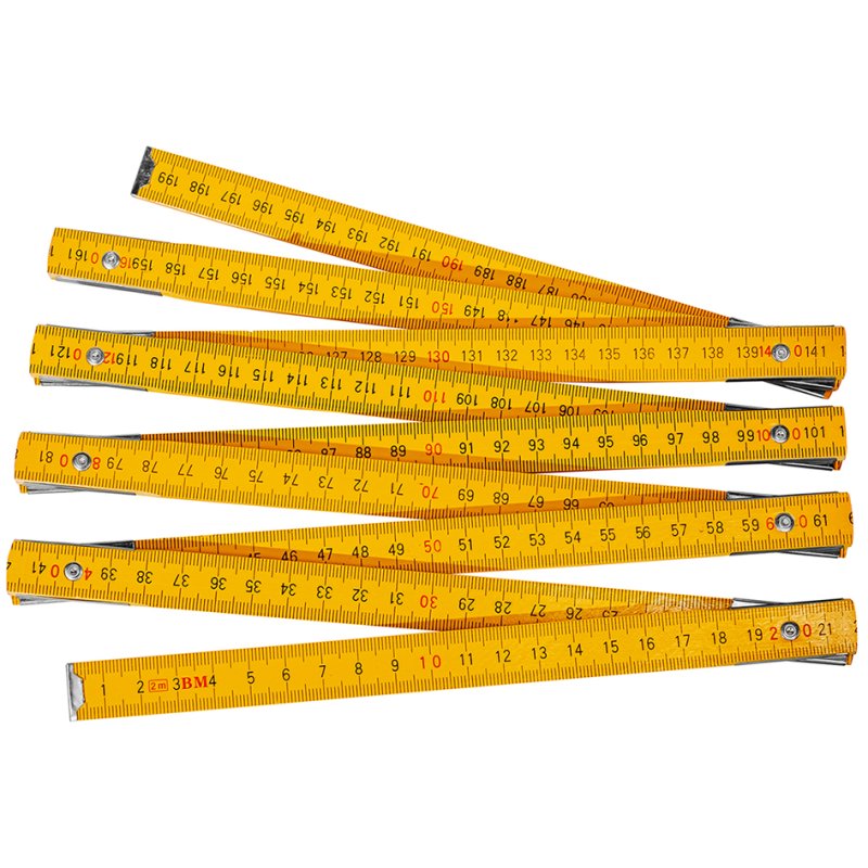 BRÜDER MANNESMANN folding ruler, jointed, yellow